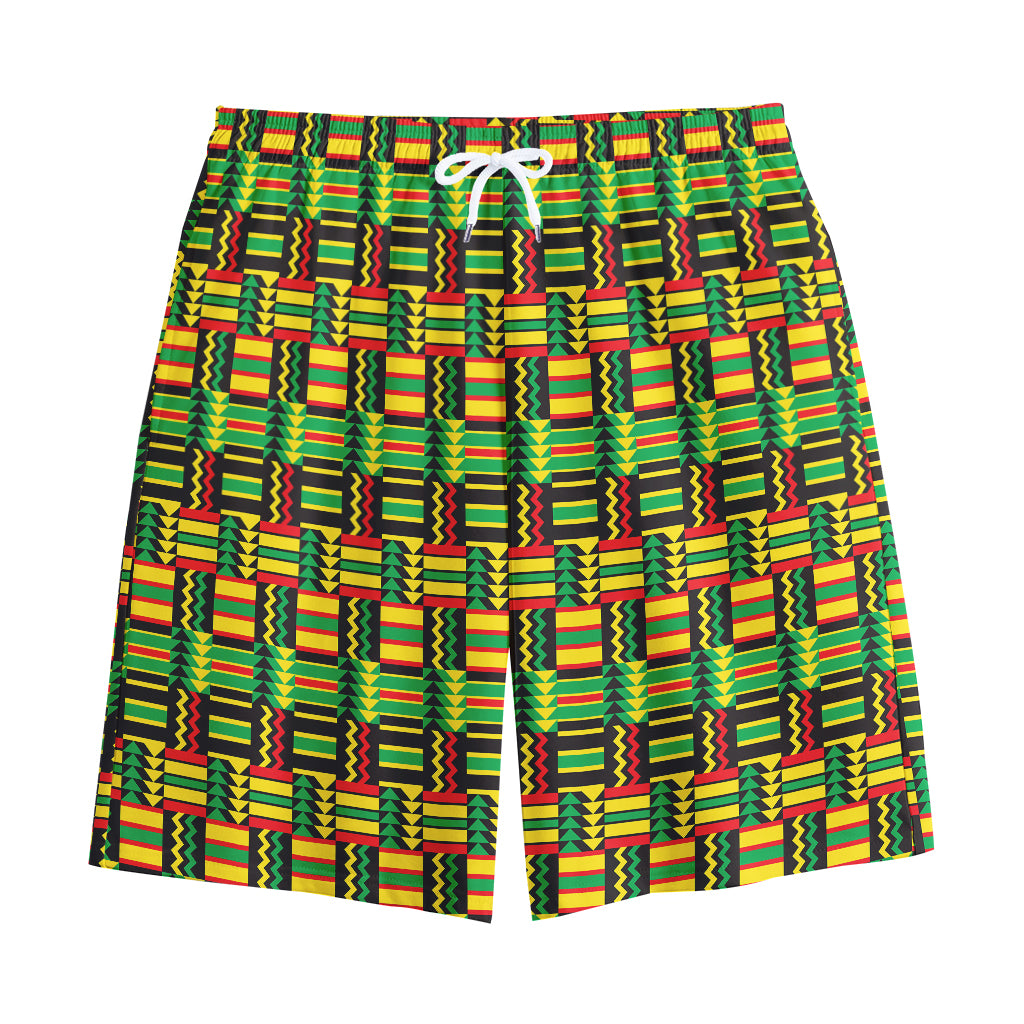 West African Kente Tribal Pattern Print Cotton Shorts
