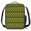 West African Kente Tribal Pattern Print Crossbody Lunch Bag