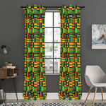 West African Kente Tribal Pattern Print Curtain
