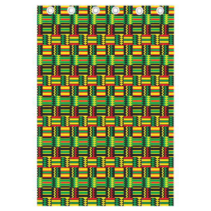 West African Kente Tribal Pattern Print Curtain