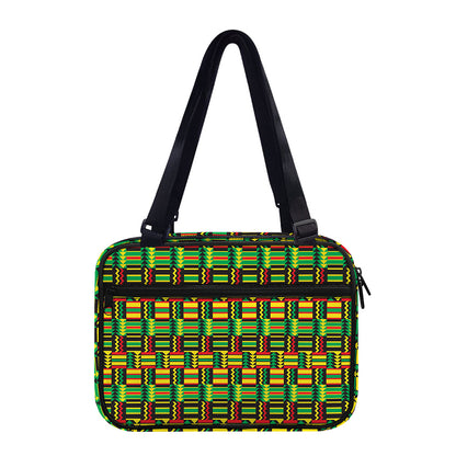 West African Kente Tribal Pattern Print Double Strap Bible Bag