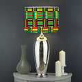 West African Kente Tribal Pattern Print Drum Lamp Shade