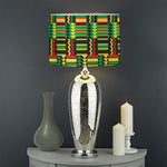 West African Kente Tribal Pattern Print Drum Lamp Shade