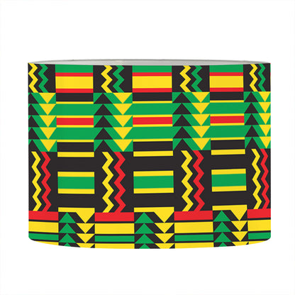 West African Kente Tribal Pattern Print Drum Lamp Shade