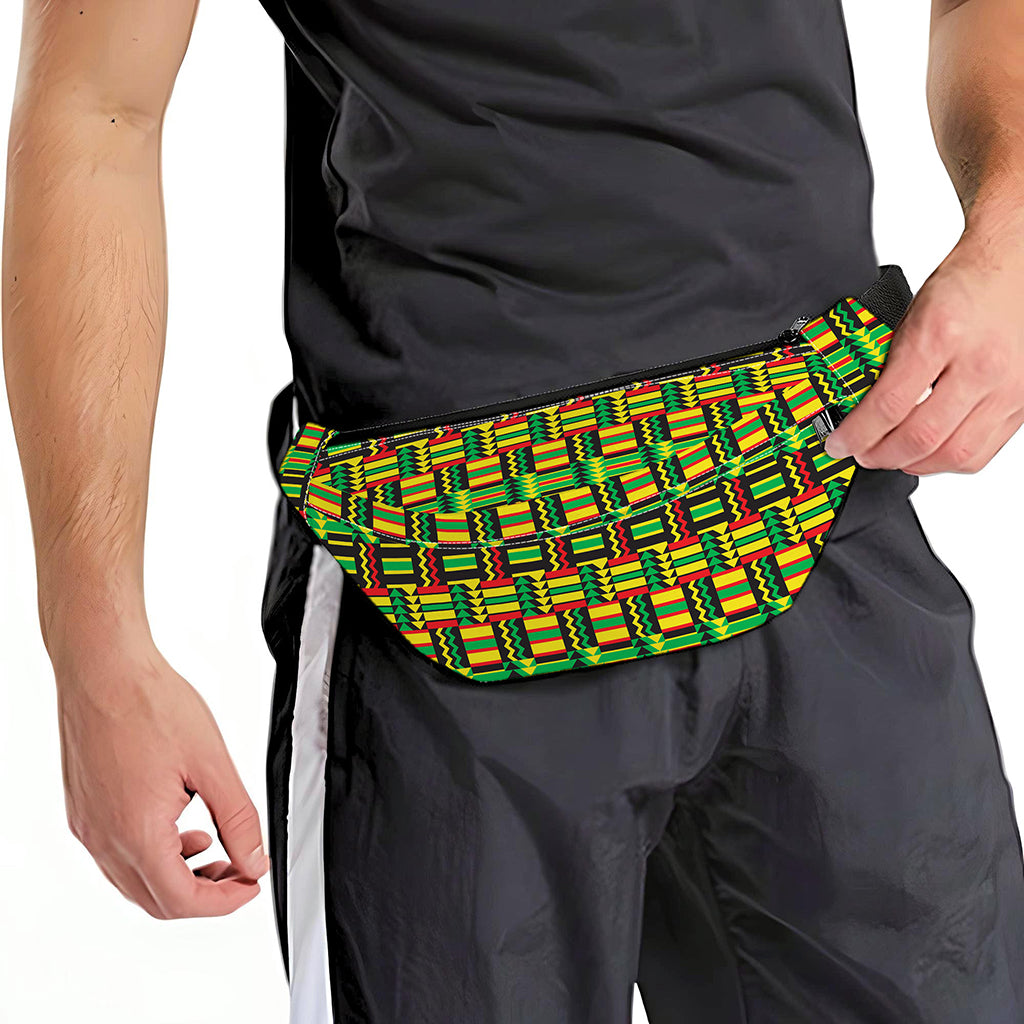 West African Kente Tribal Pattern Print Fanny Pack