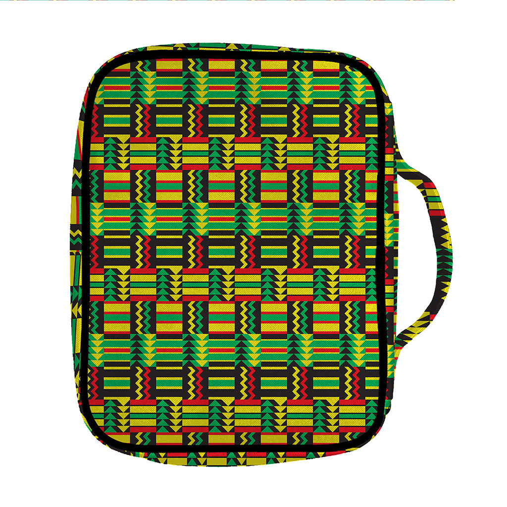 West African Kente Tribal Pattern Print Front Pocket Bible Bag