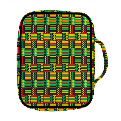 West African Kente Tribal Pattern Print Front Pocket Bible Bag