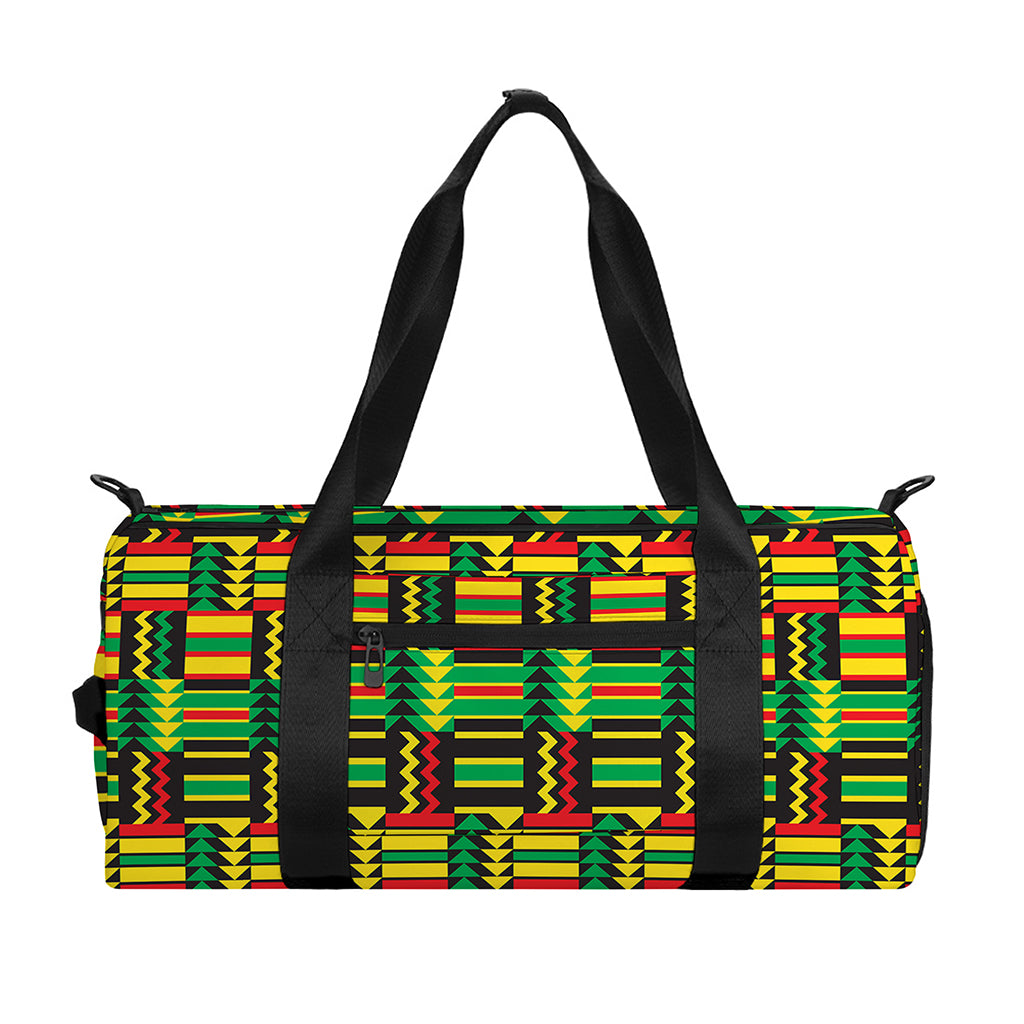 West African Kente Tribal Pattern Print Gym Bag