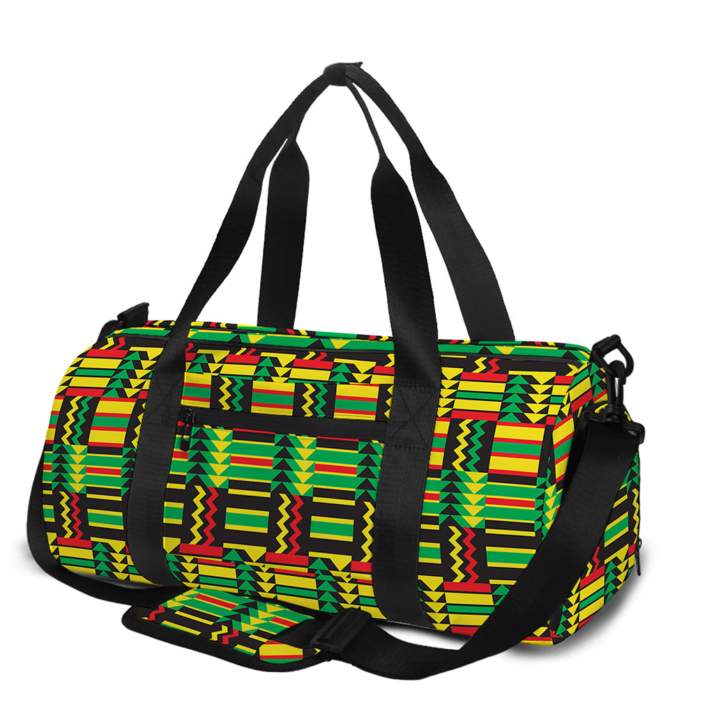 West African Kente Tribal Pattern Print Gym Bag