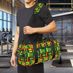 West African Kente Tribal Pattern Print Gym Bag