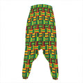 West African Kente Tribal Pattern Print Hammer Pants