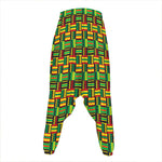 West African Kente Tribal Pattern Print Hammer Pants