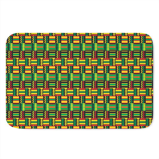 West African Kente Tribal Pattern Print Indoor Door Mat