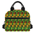 West African Kente Tribal Pattern Print Insulated Lunch Bag