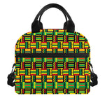 West African Kente Tribal Pattern Print Insulated Lunch Bag