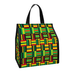 West African Kente Tribal Pattern Print Insulated Lunch Tote