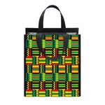 West African Kente Tribal Pattern Print Insulated Lunch Tote