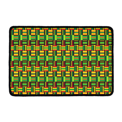 West African Kente Tribal Pattern Print Kitchen Mat