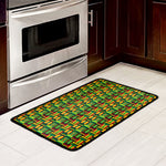 West African Kente Tribal Pattern Print Kitchen Mat