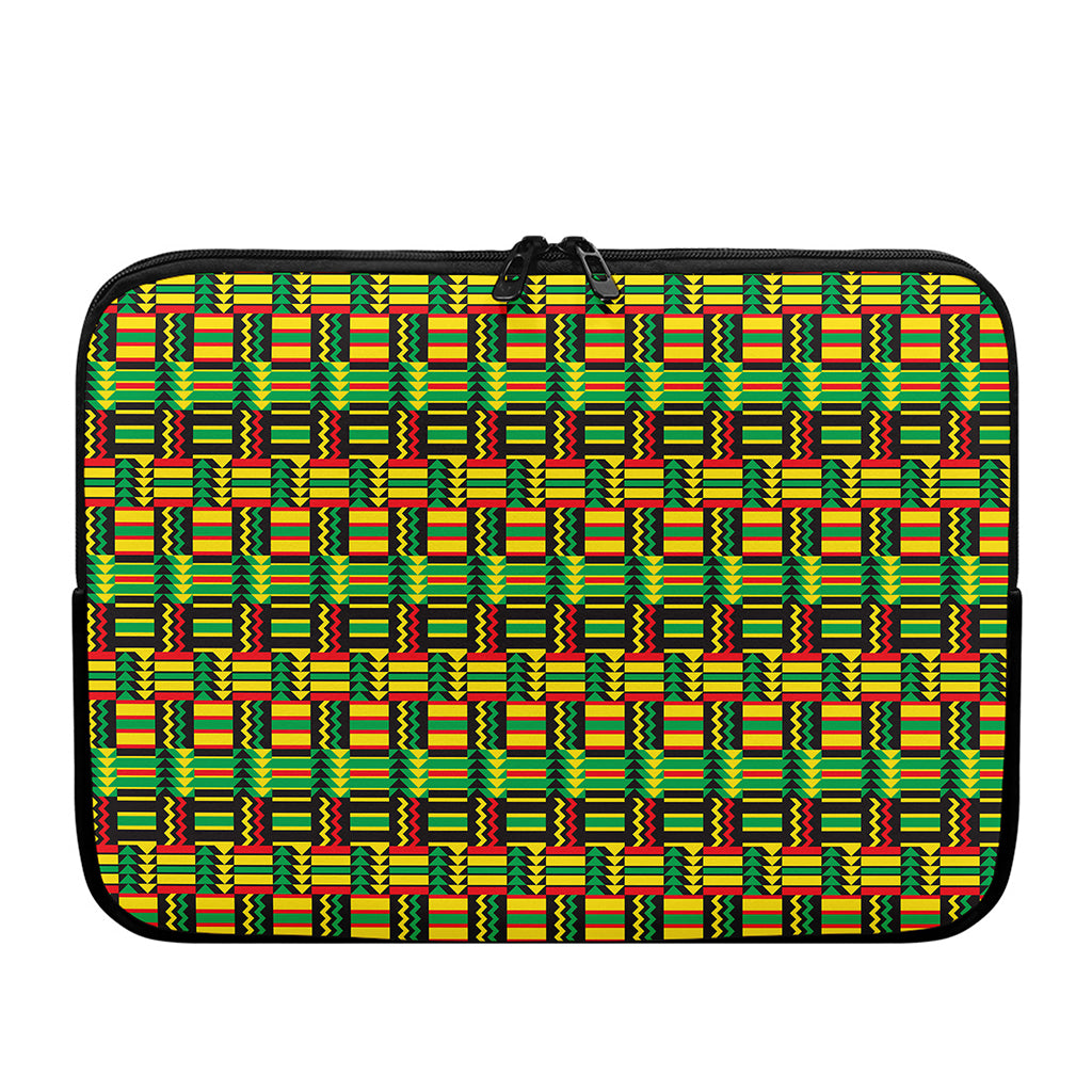 West African Kente Tribal Pattern Print Laptop Sleeve