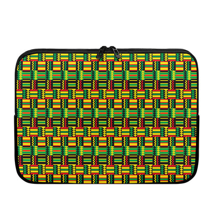 West African Kente Tribal Pattern Print Laptop Sleeve