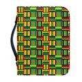 West African Kente Tribal Pattern Print Leather Bible Cover