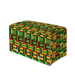West African Kente Tribal Pattern Print Leather Tissue Box Cover