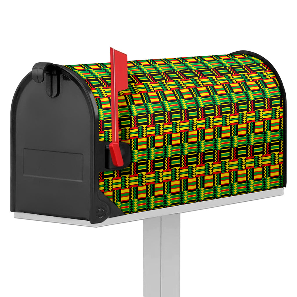 West African Kente Tribal Pattern Print Mailbox Cover