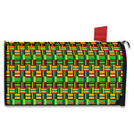 West African Kente Tribal Pattern Print Mailbox Cover