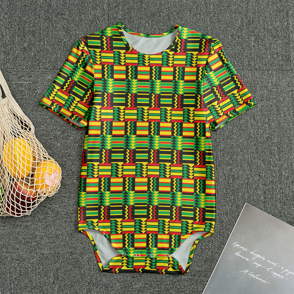 West African Kente Tribal Pattern Print Men's Bodysuit