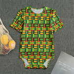 West African Kente Tribal Pattern Print Men's Bodysuit