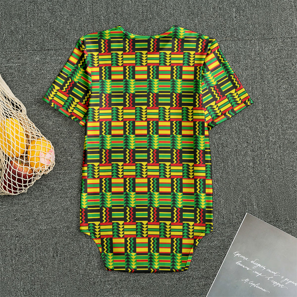 West African Kente Tribal Pattern Print Men's Bodysuit