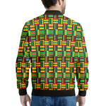 West African Kente Tribal Pattern Print Men's Bomber Jacket