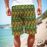 West African Kente Tribal Pattern Print Men's Cargo Shorts