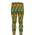 West African Kente Tribal Pattern Print Men's Leggings