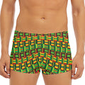 West African Kente Tribal Pattern Print Men's Short Boxer Briefs