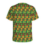 West African Kente Tribal Pattern Print Men's Sports T-Shirt