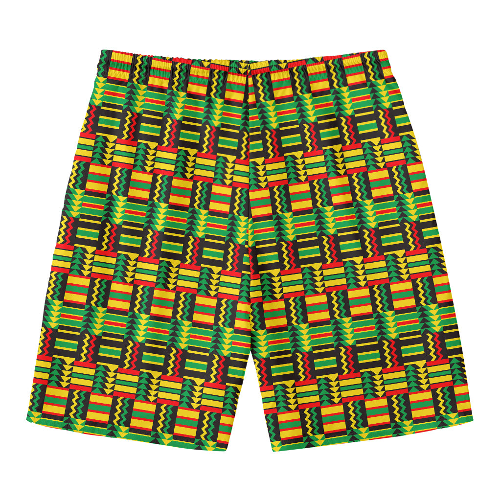 West African Kente Tribal Pattern Print Men's Swim Trunks