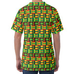 West African Kente Tribal Pattern Print Men's Velvet T-Shirt