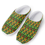 West African Kente Tribal Pattern Print Mesh Casual Shoes