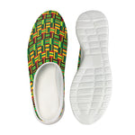 West African Kente Tribal Pattern Print Mesh Casual Shoes