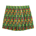 West African Kente Tribal Pattern Print Mesh Shorts