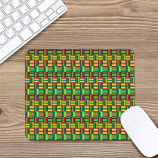 West African Kente Tribal Pattern Print Mouse Pad