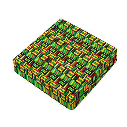 West African Kente Tribal Pattern Print Outdoor Seat Cushion Cover