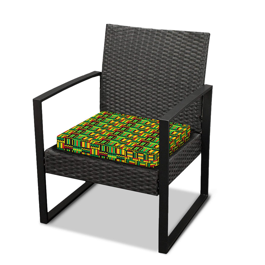 West African Kente Tribal Pattern Print Outdoor Seat Cushion Cover