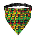 West African Kente Tribal Pattern Print Over The Collar Dog Bandana