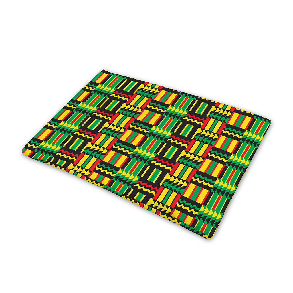 West African Kente Tribal Pattern Print Pet Cooling Mat Cover