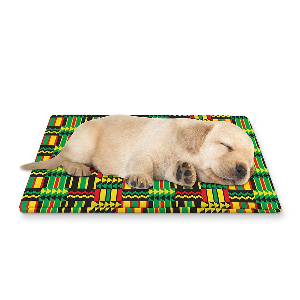 West African Kente Tribal Pattern Print Pet Cooling Mat Cover