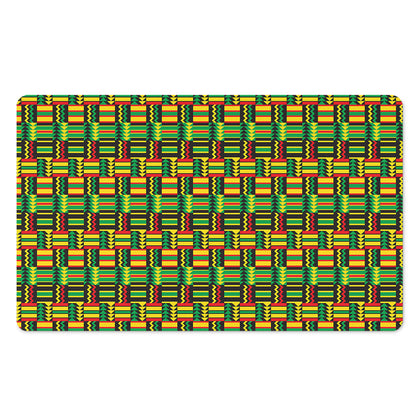 West African Kente Tribal Pattern Print Polyester Doormat