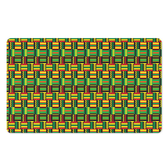 West African Kente Tribal Pattern Print Polyester Doormat